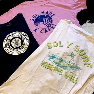 Bundle of 3 Beach-Themed Souvenir Tees by J.Crew
